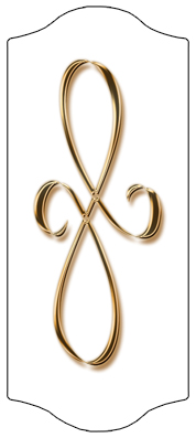 DARAY-C-601-BZ-WT Bronze Scroll White